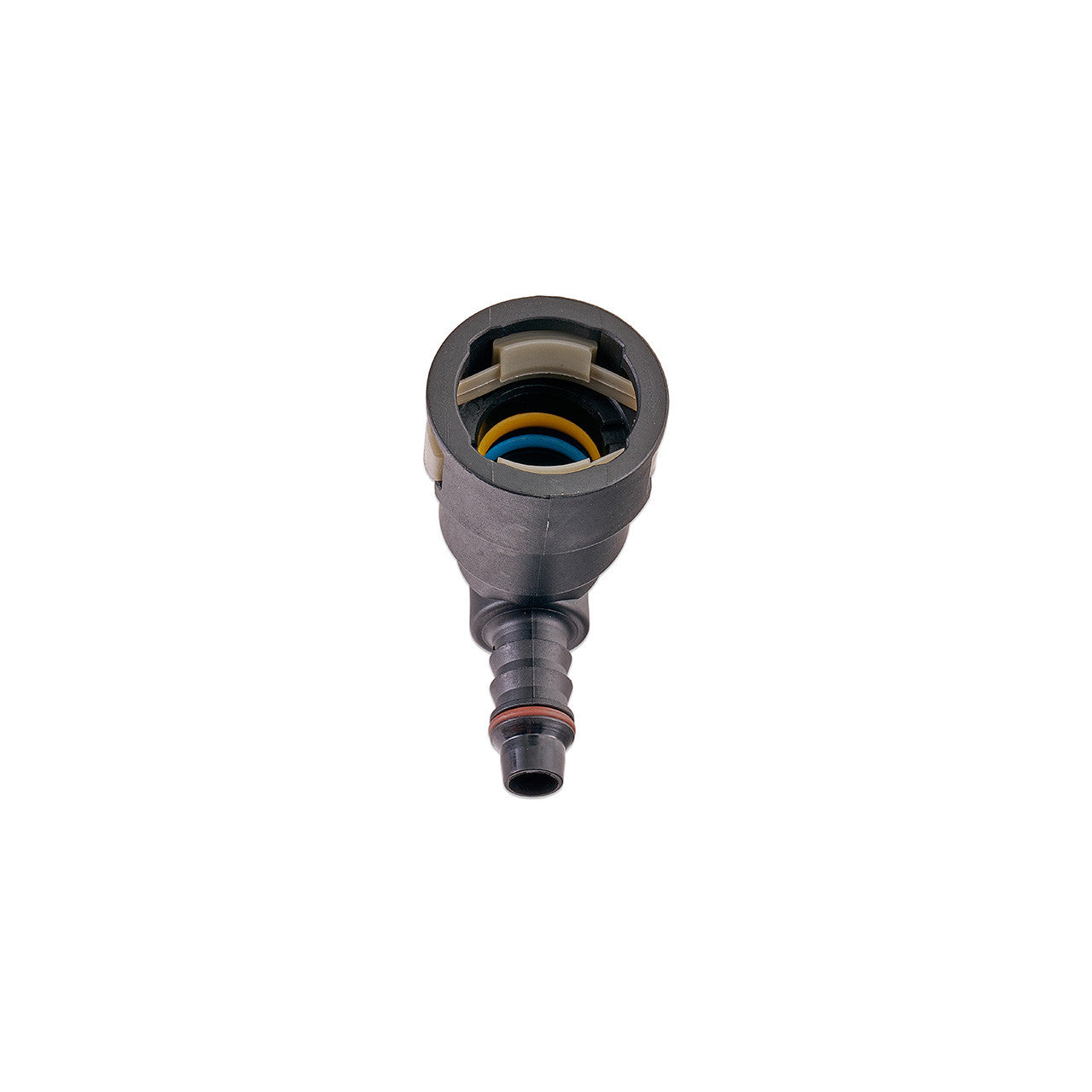 IAG 5/8" SAE Quick Connect Female to 3/8" Hose Barb 90 Degree Fitting - Angle 5