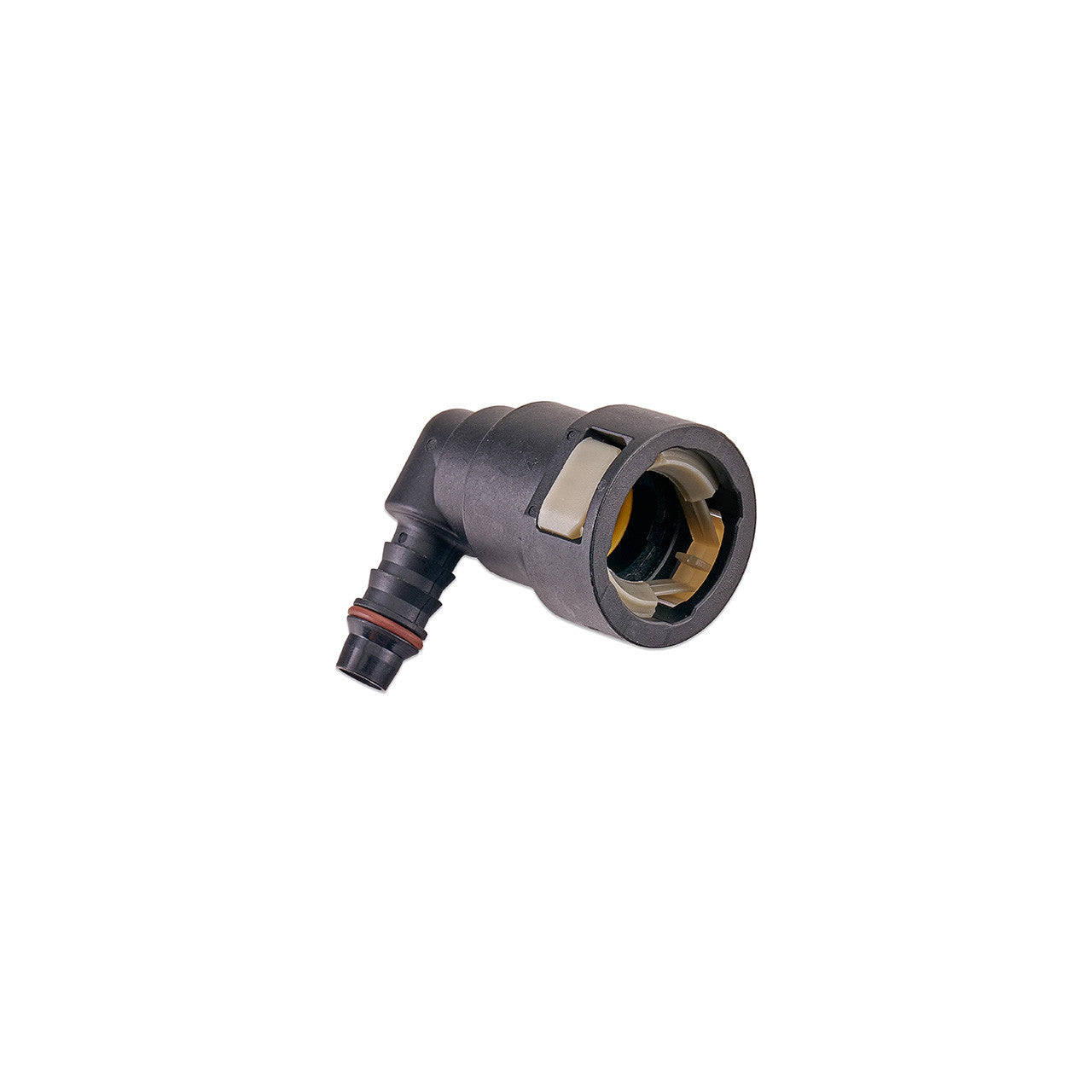 IAG 5/8" SAE Quick Connect Female to 3/8" Hose Barb 90 Degree Fitting - Angle 7