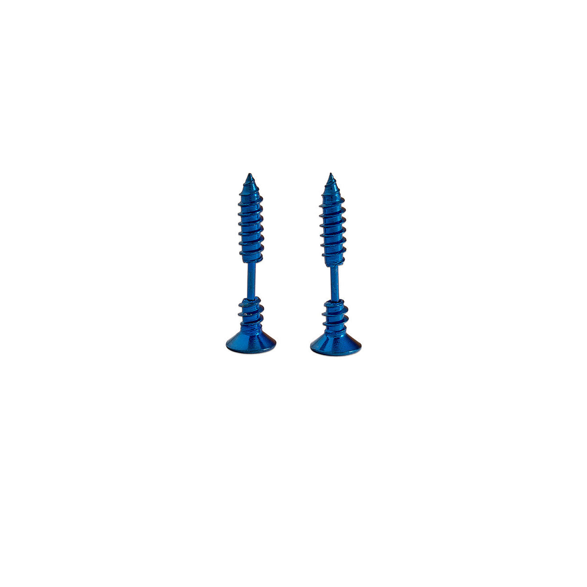 Garage Girls Jewelry Screw Earrings - Blue 1