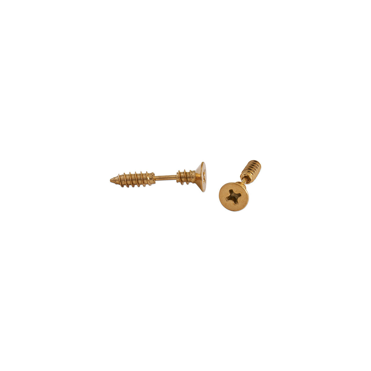 Garage Girls Jewelry Screw Earrings - Gold 1
