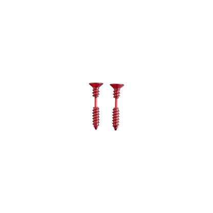 Garage Girls Jewelry Screw Earrings - Red 2