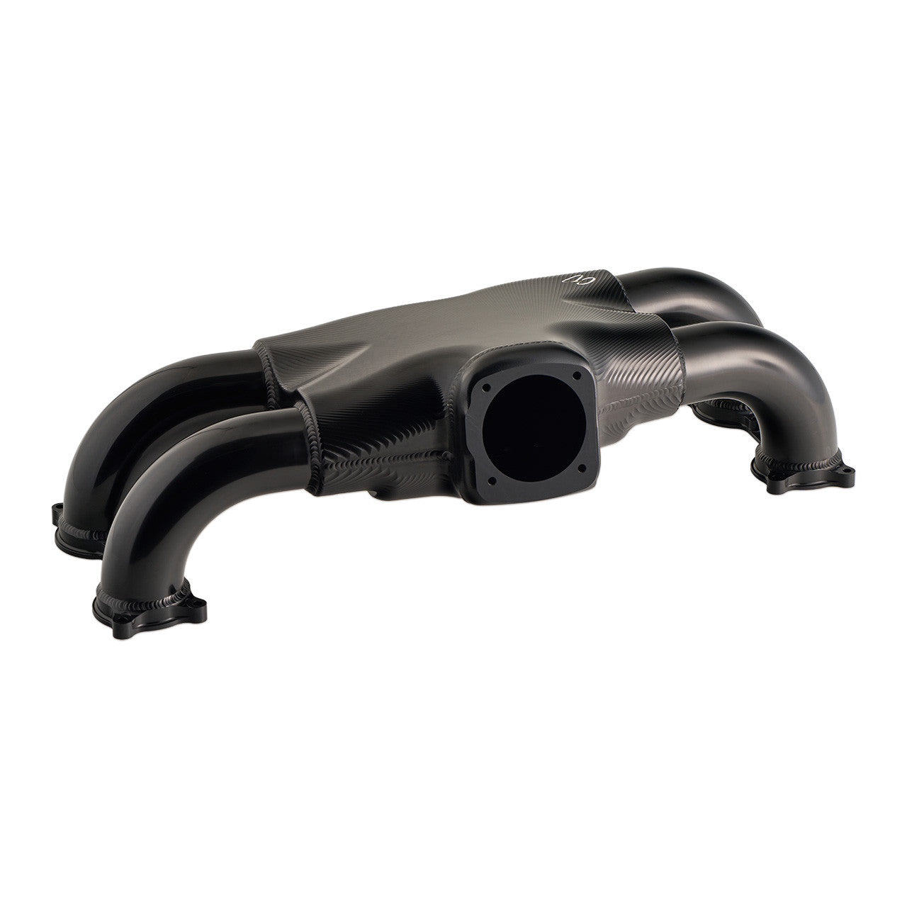 Corsa Veloce "Stradale" Subaru EJ Billet Intake Manifold - Black Finish - Angle 2