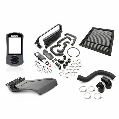 COBB Stage 2 Power Package w/Black FMIC & Matte Carbon Fiber Scoop For 2022+ Subaru WRX