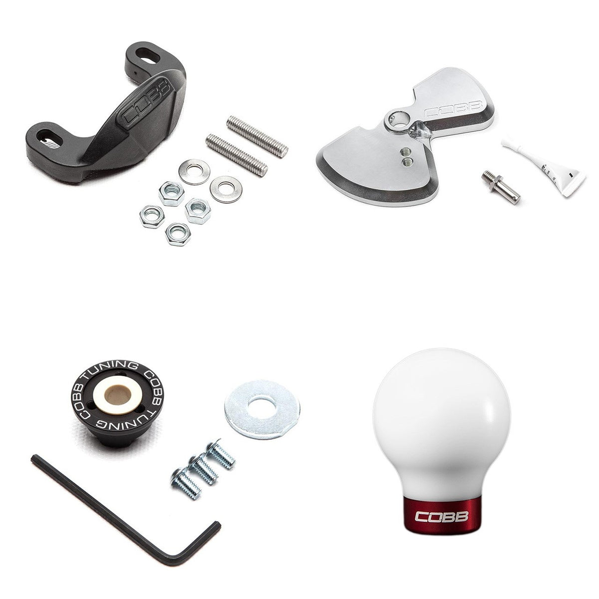 COBB Stage 1+ Drivetrain Package w/ White w/Red 6spd Shift Knob For 2015+ Subaru WRX