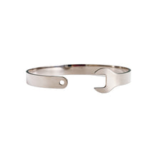 Garage Girls Jewelry Wrench Bangle Bracelet (Silver) - Angle 1