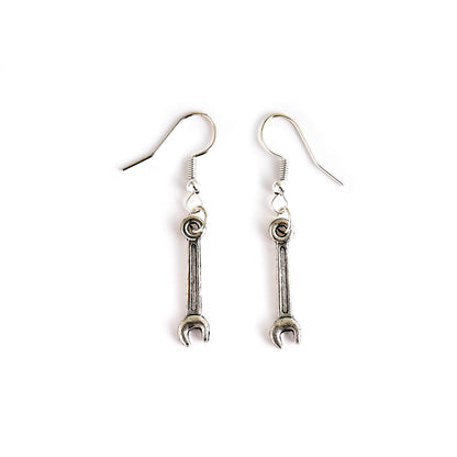 Garage Girls Jewelry Mini Wrench Earrings - Angle 2