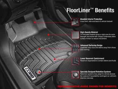 COBB Front FloorLiner by WeatherTech - Black For 2005-09 Subaru Legacy GT/OBXT - Benefits