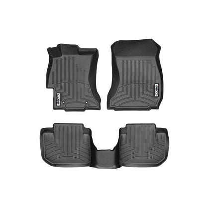 COBB Front and Rear FloorLiner by WeatherTech For 2015-21 Subaru WRX/STI - Black