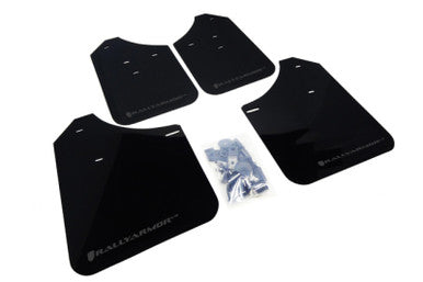Rally Armor 02-07 Subaru WRX/STI/RS/2.5i (Wagons Req. Mod.) Black UR Mud Flap w/Grey Logo - MF1-UR-BLK/GRY