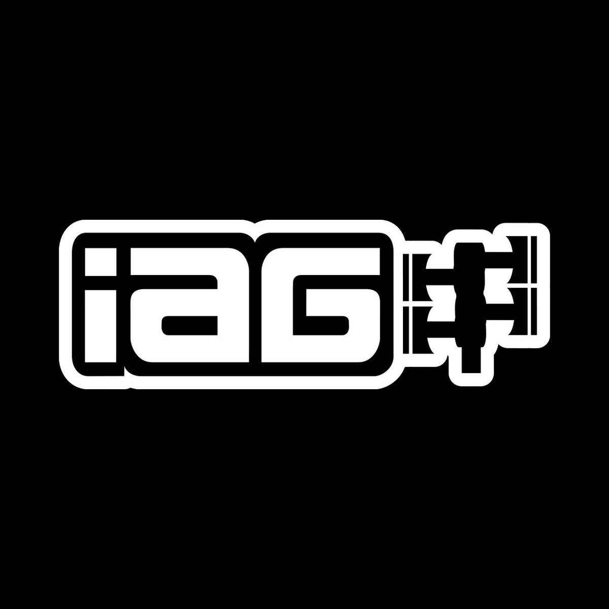 IAG 20" Die Cut Sticker - Gloss White