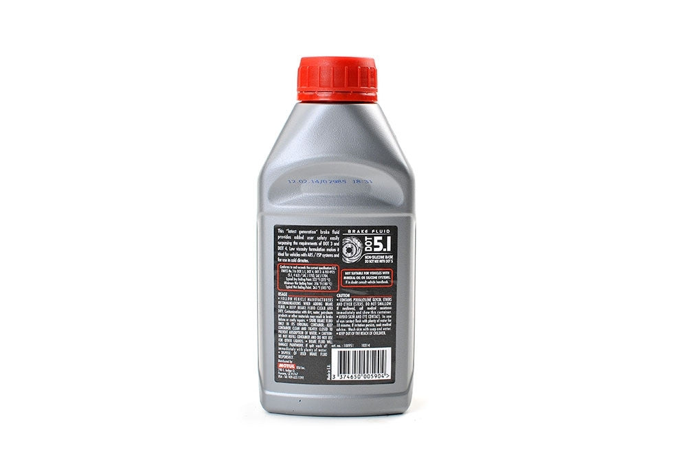 MOTUL DOT 5.1 100% Synthetic Brake Fluids 1/2L - Back