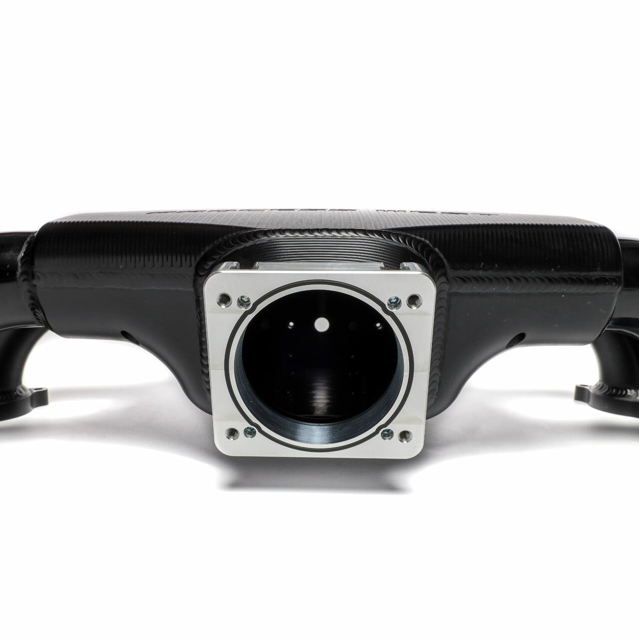 IAG Big Bore 76mm Throttle Body Silver Adapter Installed on Subaru STI Process West Intake Manifold