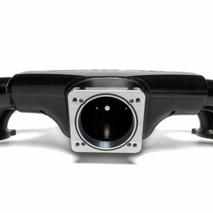 IAG Big Bore 76mm Throttle Body Silver Adapter Installed on Subaru STI Process West Intake Manifold