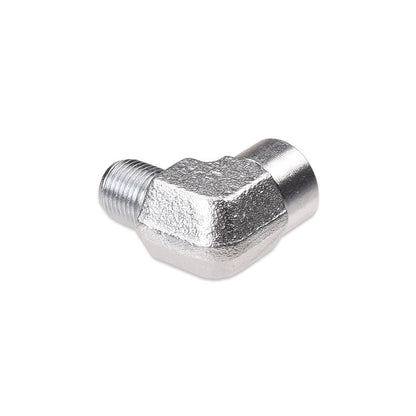 IAG 90 Degree 1/8 inch NPT Male to Female Zinc Plated Fitting Rear Angle