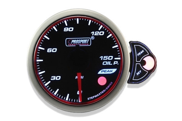 Prosport Halo Series 52mm Electric Oil Pressure Gauge with Peak & Warning