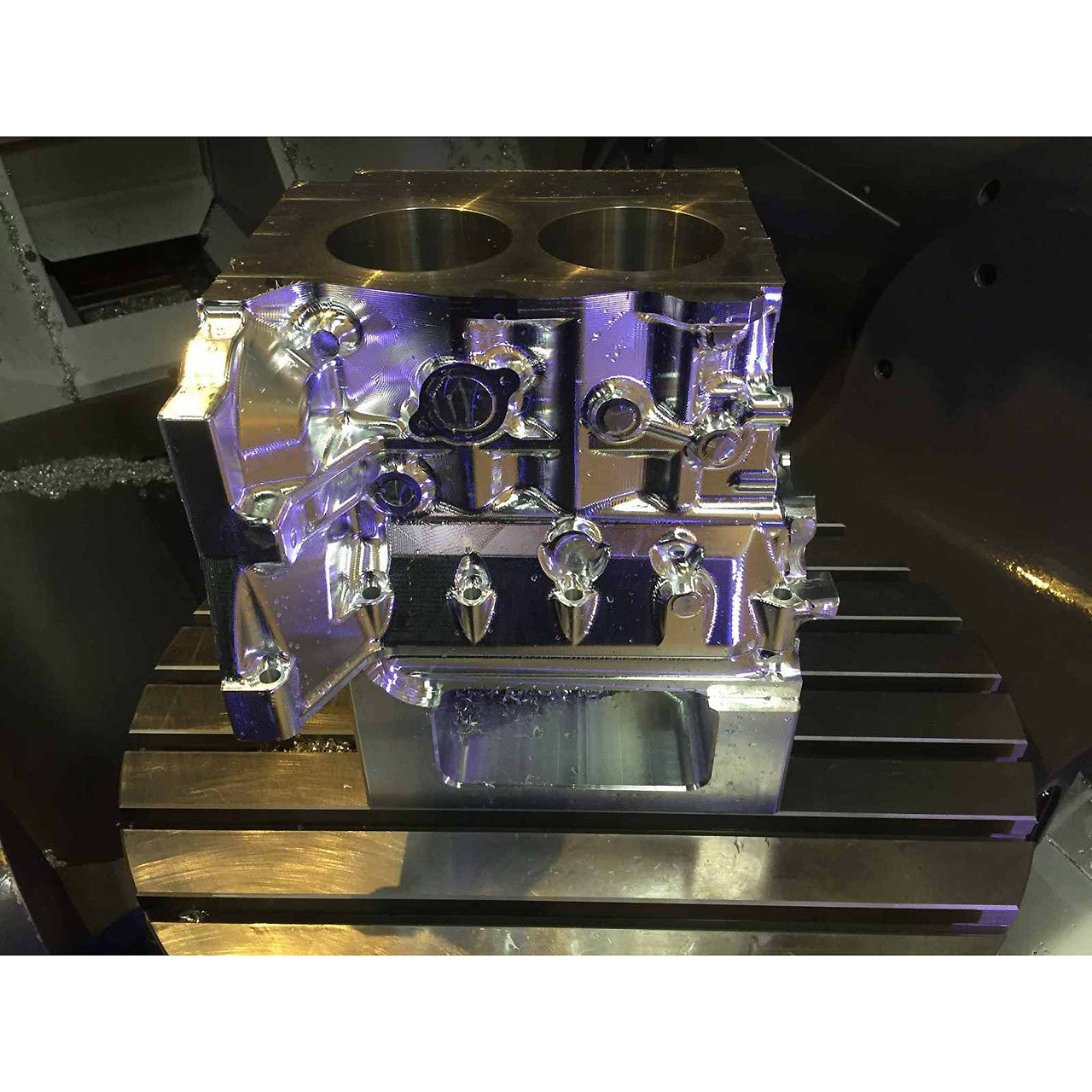 IAG / Crest Billet Aluminum EJ25 Subaru Case Halves CNC Machining