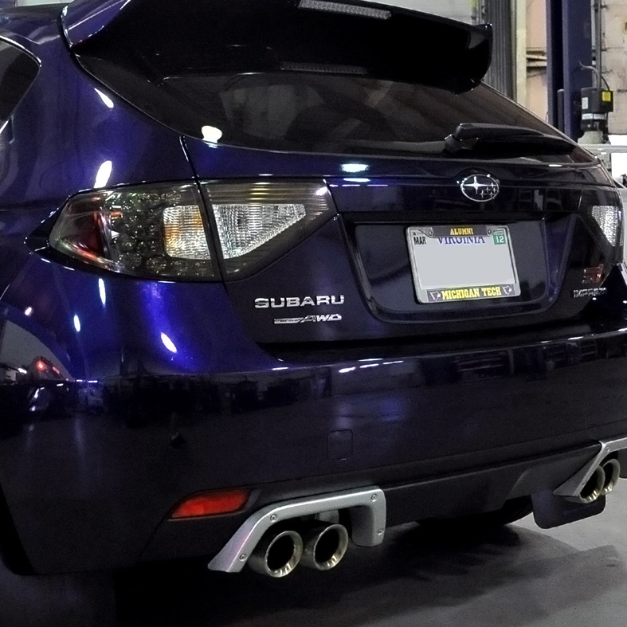 IAG RockBlocker Smoked Clear Tail Light Overlay Film Kit for 2008-14 Subaru WRX / STI Hatchback
