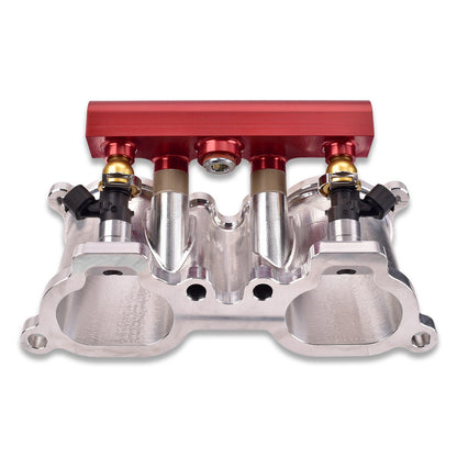 IAG Subaru WRX STI V3 Top Feed Fuel Rails in Red Anodized Finish