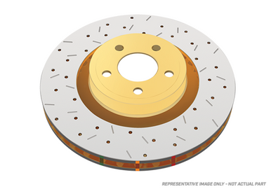 DBA Rear Cross Drilled & Slotted 4000 XS Series Rotor For 2018-21 Subaru STI - DBA43051XS-10