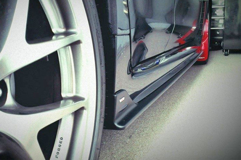 Rally Armor 15-21 Subaru WRX/STI (Sedan ONLY) White UR Mud Flap w/ Black Logo -  - Installed 15
