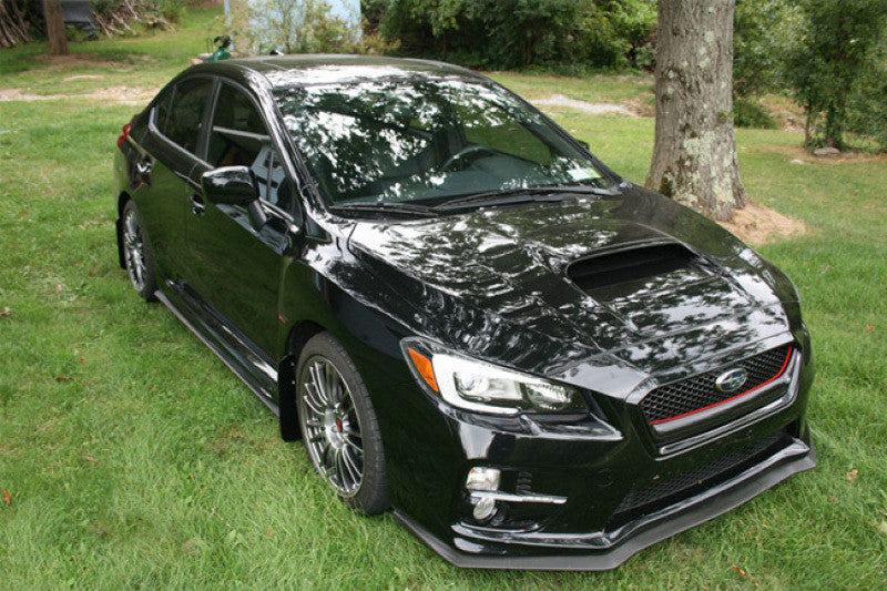Rally Armor 15-21 Subaru WRX/STI (Sedan ONLY) White UR Mud Flap w/ Red Logo - MF32-UR-WH/RD - Installed 7
