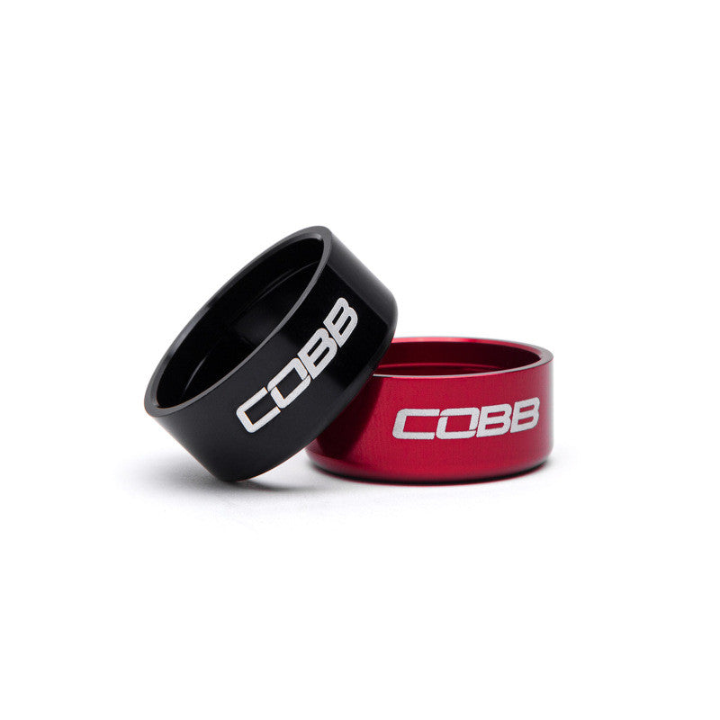 COBB Subaru 6-Speed Tall Weighted COBB Shift Knob - Black (Incl. Both Red + Blk Collars) - Bases