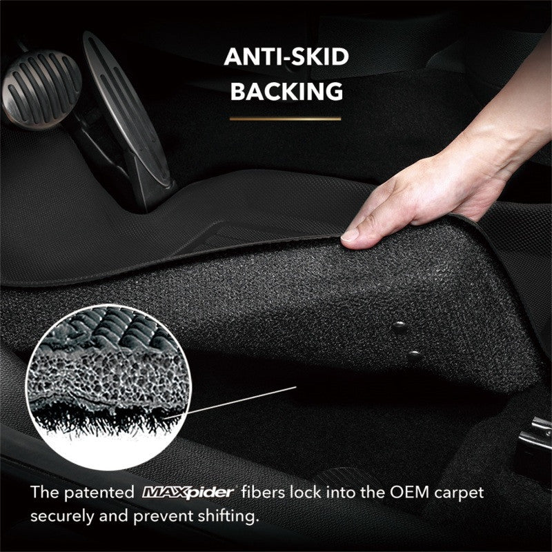 3D Maxpider Custom Fit Kagu Floor Mat For 20-22 Subaru Legacy / Outback - 2nd Row (Black) - Anti-Skid