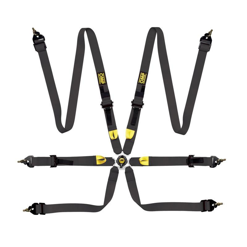 OMP Safety Harness First 2In Black (Fia 8853-2016) Pull Up - Steel Adj - DA0-0208-A01-071
