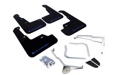 Rally Armor 15-21 Subaru WRX/STI Black UR Mud Flap w/Light Blue Logo - MF32-UR-BLK/LBL