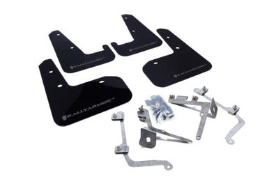 Rally Armor 11-14 Subaru WRX/STI (Sedan Only) Black UR Mud Flap w/Grey Logo - MF19-UR-BLK/GRY