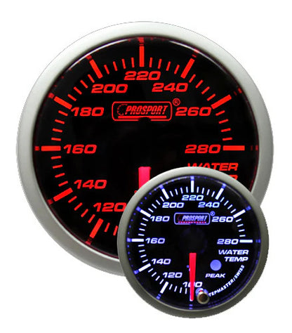 Prosport 60mm Amber/White Premium Water Temperature